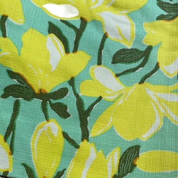 J‎ Crew Womens Size 6 Floral Straight Above Knee Pencil Skirt Yellow and Blue - Picture 4 of 14